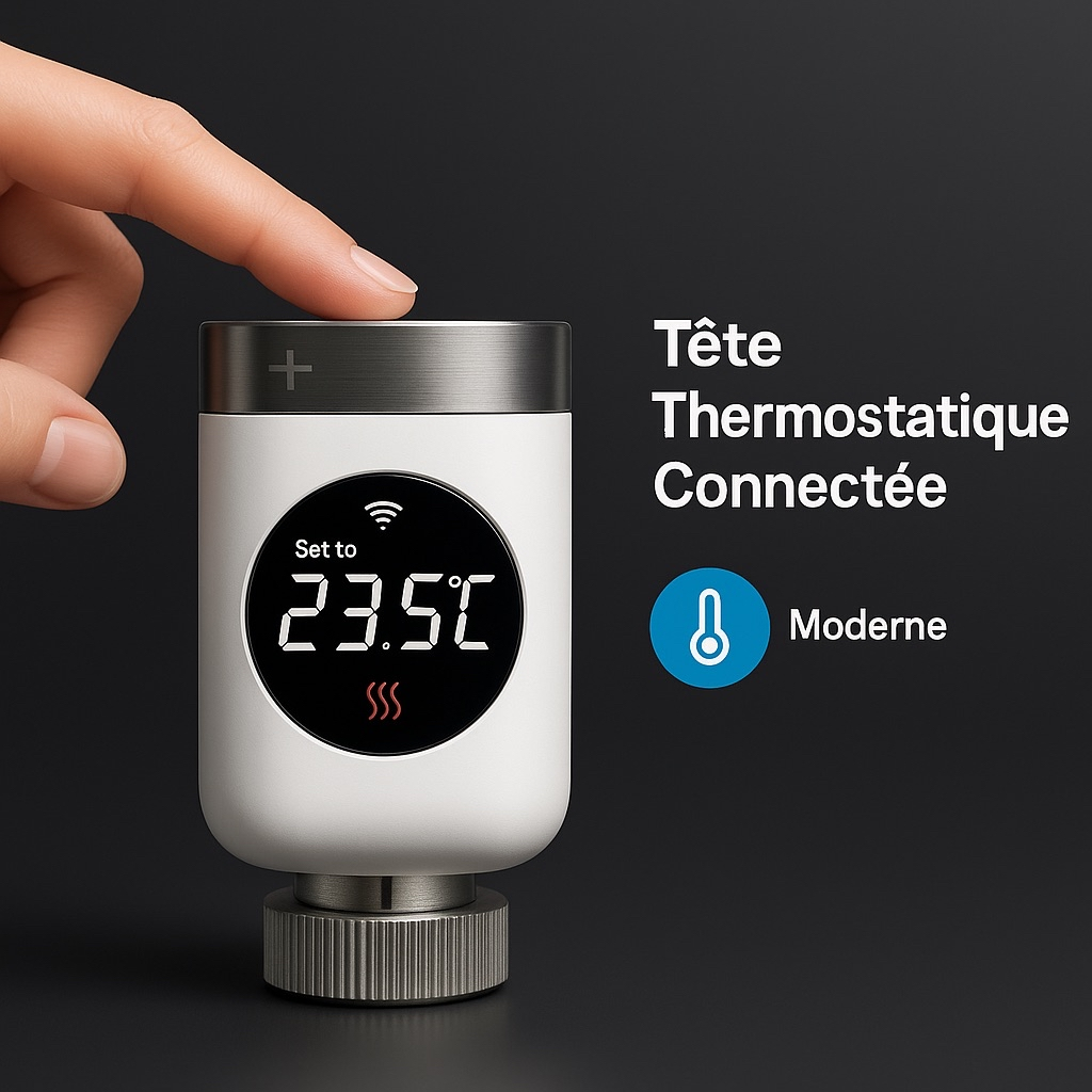 Tête Thermostatique Connectée – Contrôlez votre radiateur via App & Assistant vocal