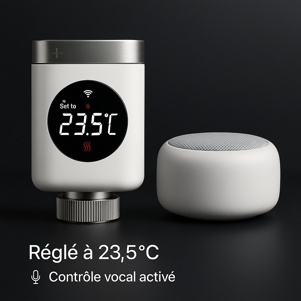 Tête Thermostatique Connectée – Contrôlez votre radiateur via App & Assistant vocal