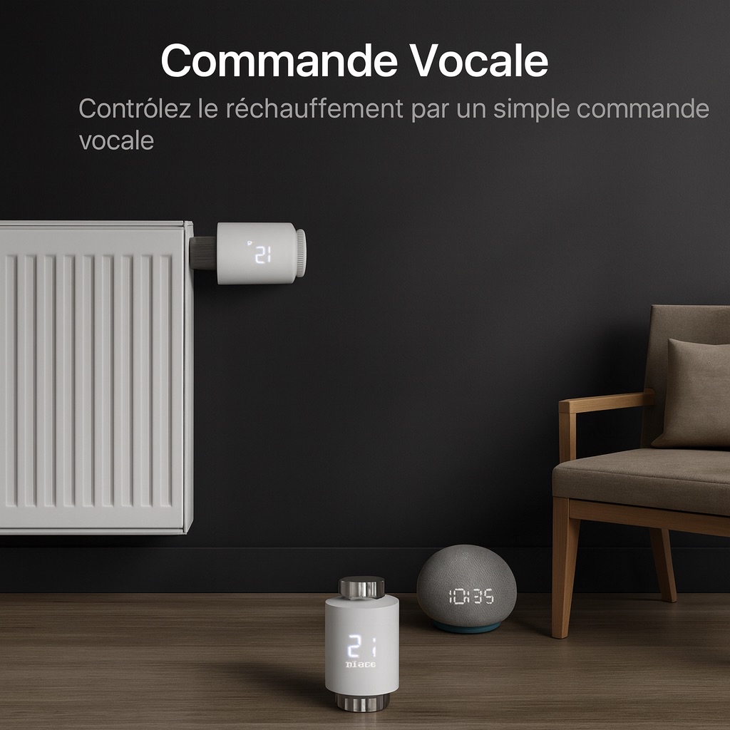 Thermostat de radiateur connecté HeatNest – Programmable et économique