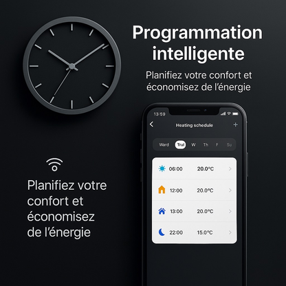 Tête Thermostatique Connectée – Contrôlez votre radiateur via App & Assistant vocal