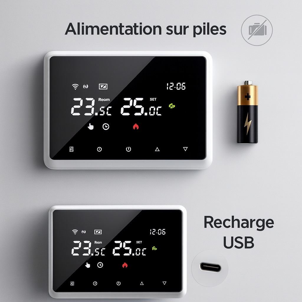 Thermostat Intelligent Connecté – Wi-Fi et Alexa/Google