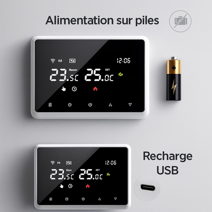 Thermostat Intelligent Connecté – Wi-Fi et Alexa/Google
